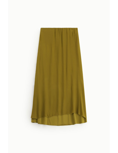 Jupe midi à taille élastiquée et coupe droite Dixie
