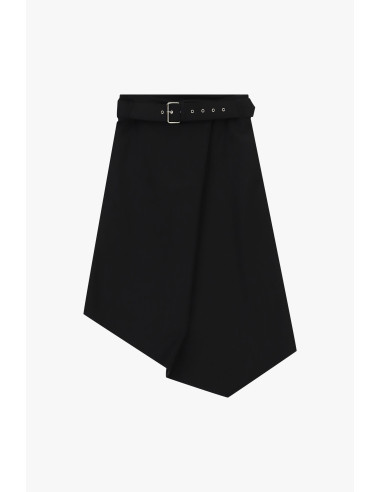 Korte rok met riem en asymmetrische zoom Dixie