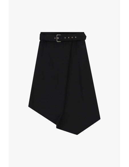 Jupe courte avec ceinture et ourlet asymétrique Dixie