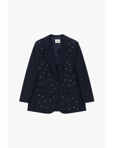 Blazer à rayures avec ornements bijoux et poches Dixie