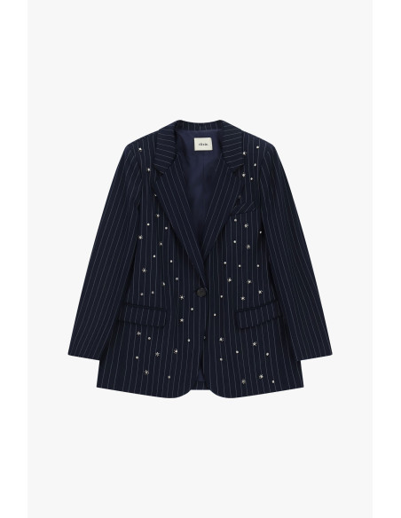 Blazer à rayures avec ornements bijoux et poches Dixie