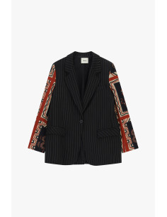 Gestreepte blazer met mouwen met dessin en zakken Dixie