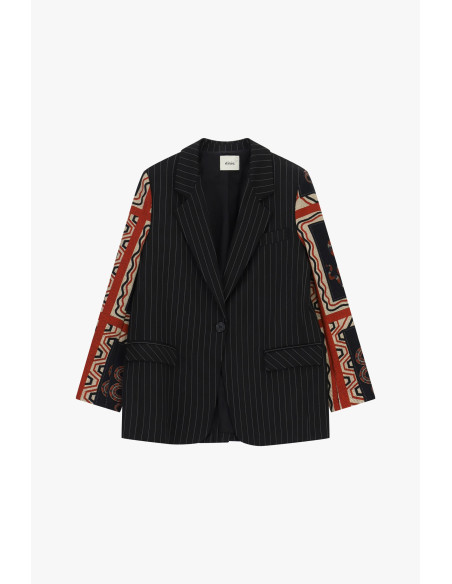 Blazer rayé à manches fantaisie et poches Dixie