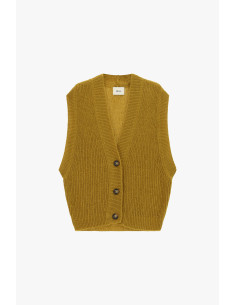 Gilet côtelé à col V et boutons Dixie 2