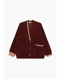 Cardigan oversize avec bordures contrastantes et poches Dixie 2