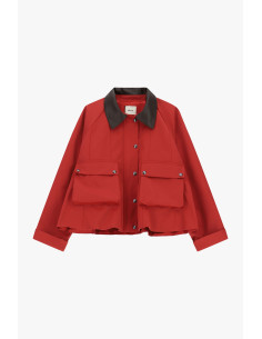 Veste-chemise courte avec maxi poches frontales Dixie