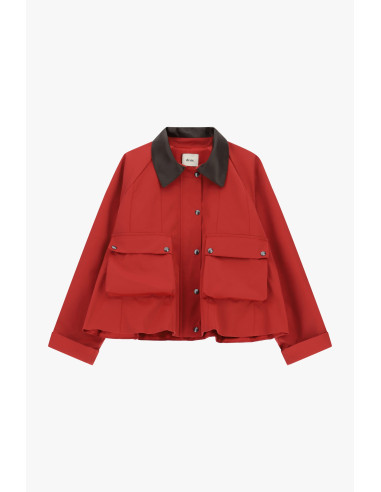 Veste-chemise courte avec maxi poches frontales Dixie