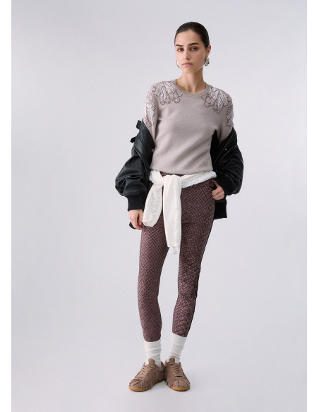 Pull jacquard avec strass Liu Jo
