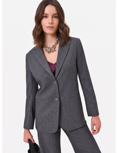Veste blazer en polyviscose avec strass Rinascimento