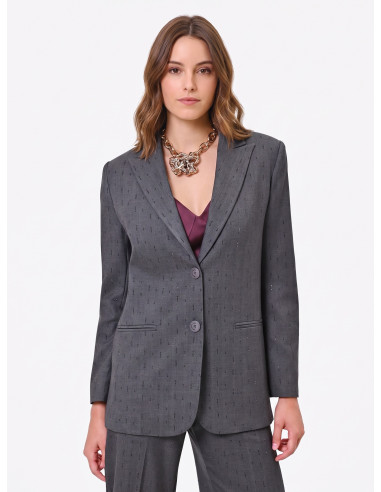 Veste blazer en polyviscose avec strass Rinascimento