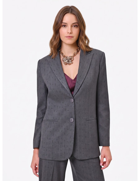 Veste blazer en polyviscose avec strass Rinascimento