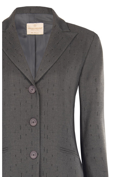 Veste blazer en polyviscose avec strass Rinascimento