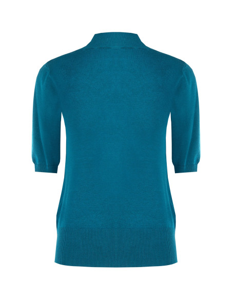 Pull à col montant avec bande et logo RR brodé Rinascimento