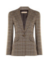 Veste blazer cintrée à carreaux en polyviscose Rinascimento