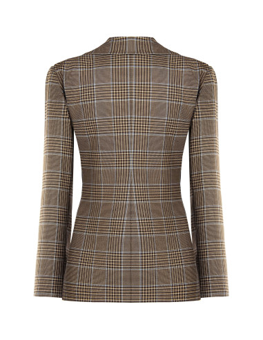 Veste blazer cintrée à carreaux en polyviscose Rinascimento