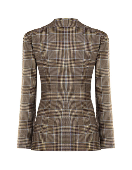 Veste blazer cintrée à carreaux en polyviscose Rinascimento