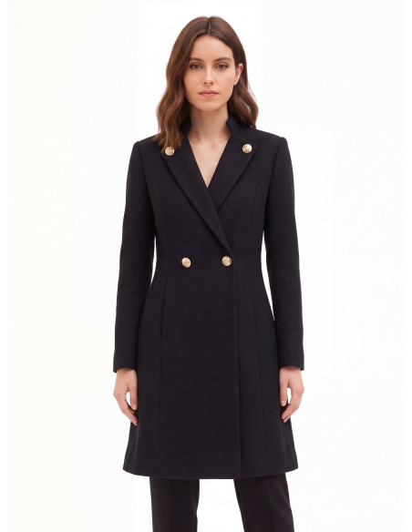 Manteau long sans manches en mélange de laine Rinascimento