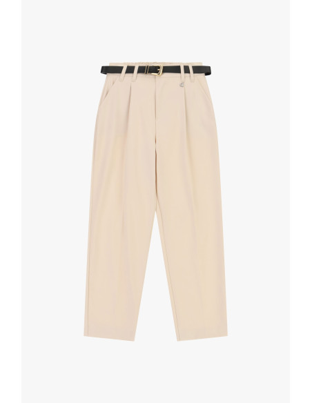 Pantalon de tailleur taille haute avec ceinture Dixie