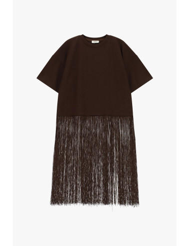 T-shirt à manches courtes avec longues franges Dixie