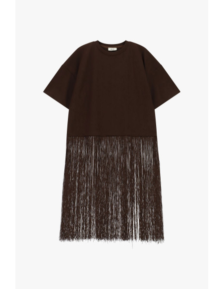 T-shirt à manches courtes avec longues franges Dixie