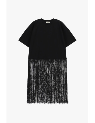 T-shirt à manches courtes avec longues franges Dixie