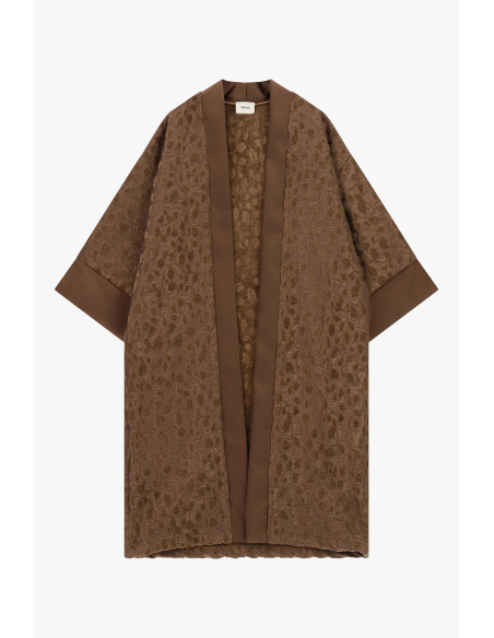 Manteau duster jacquard à manches amples Dixie