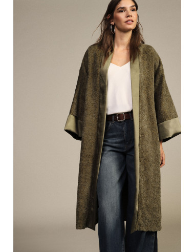 Manteau duster Dixie avec bord lisse et manches amples