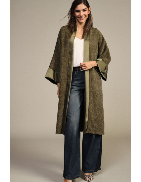 Manteau duster Dixie avec bord lisse et manches amples
