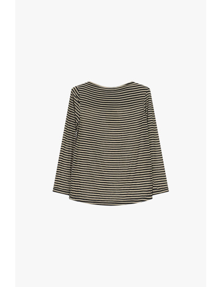Dixie T-shirt met strepen en lange mouwen, regular fit