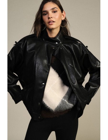 Veste de style biker avec boutons-pression Dixie