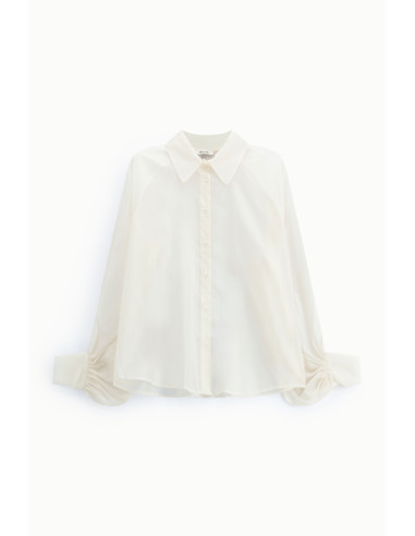 Blouse ample à manches ballon et boutonnage frontal Dixie