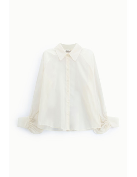Blouse ample à manches ballon et boutonnage frontal Dixie