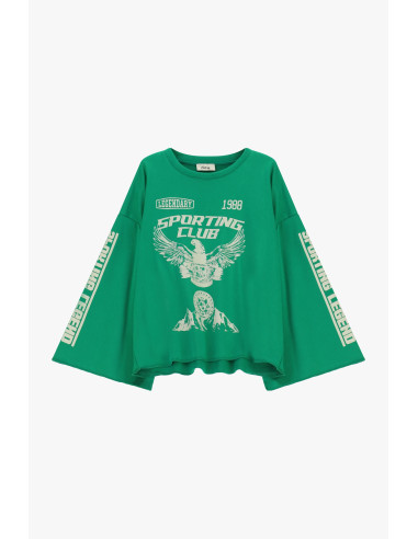 Sweat ample avec imprimé frontal et manches larges Dixie