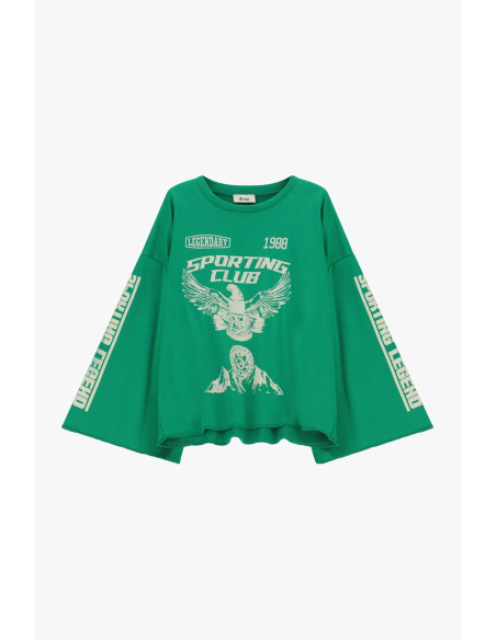 Sweat ample avec imprimé frontal et manches larges Dixie