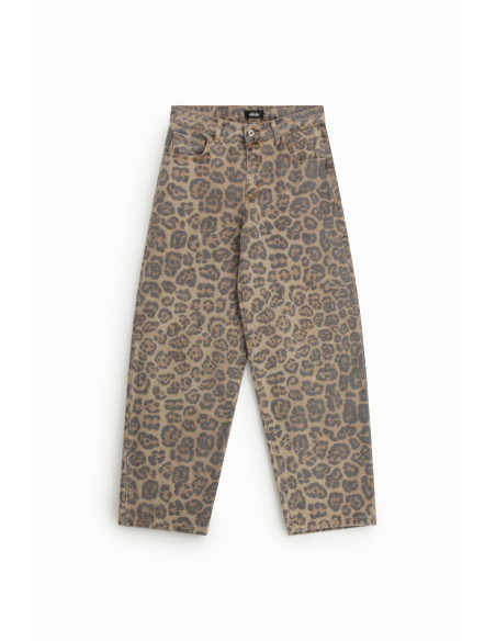 Eva Pantalon carotte à imprimé animalier taille haute Dixie