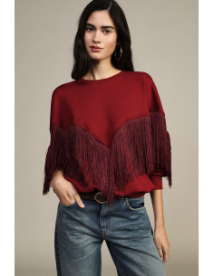 Sweater met ronde hals en decoratieve franjes A V Dixie 2
