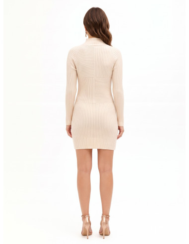 Robe en maille à côtes horizontales et verticales Rinascimento