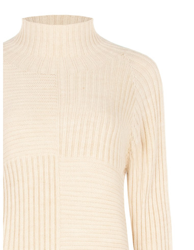 Robe en maille à côtes horizontales et verticales Rinascimento