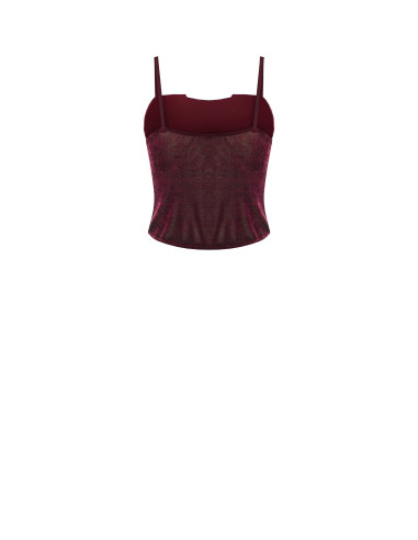 Top bustier en velours à fines bretelles Rinascimento
