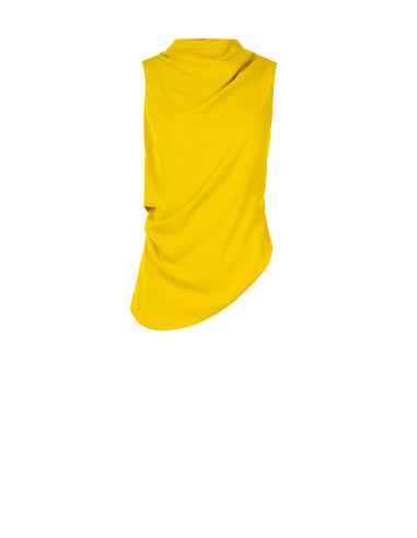 Top fluide en satin mat à bas asymétrique Rinascimento