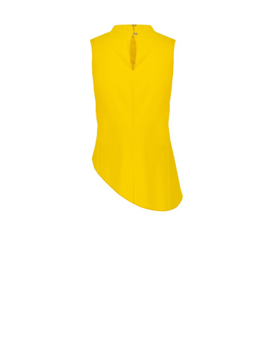 Top fluide en satin mat à bas asymétrique Rinascimento