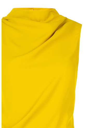 Top fluide en satin mat à bas asymétrique Rinascimento