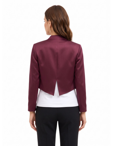 Boléro cache-épaules en satin avec dos à coupe smoking Rinascimento