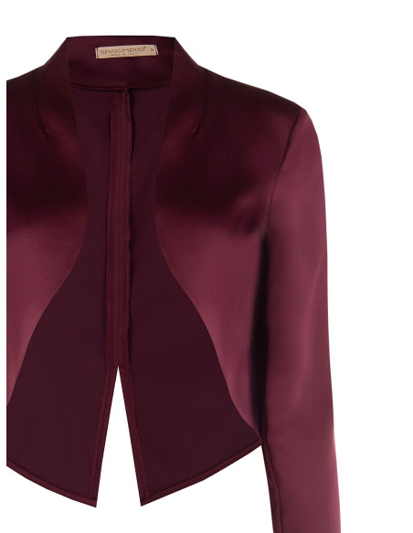 Boléro cache-épaules en satin avec dos à coupe smoking Rinascimento