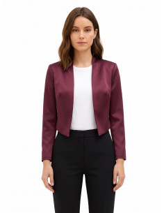 Boléro cache-épaules en satin avec dos à coupe smoking Rinascimento