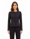 Veste blazer courte en tissu technique, sans revers, avec boucles décoratives Rinascimento