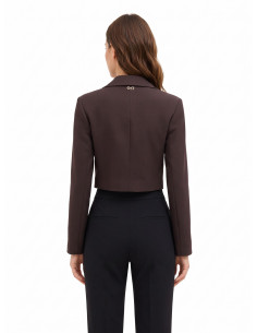 Veste blazer courte en polyviscose avec fermeture asymétrique Rinascimento 2