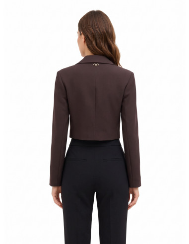 Veste blazer courte en polyviscose avec fermeture asymétrique Rinascimento