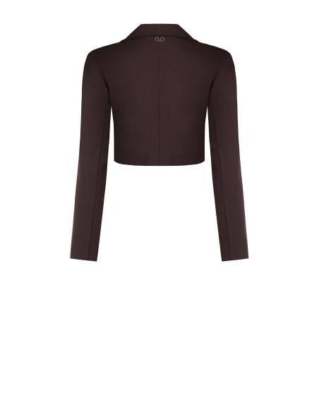 Veste blazer courte en polyviscose avec fermeture asymétrique Rinascimento