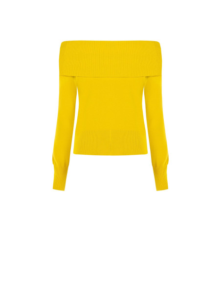 Pull à épaules dénudées avec logo RR brodé Rinascimento